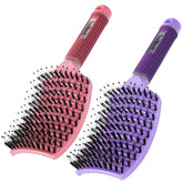 TaiBest boar bristle brush close-up showing natural bristles for smooth detangling