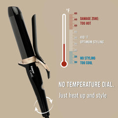 TAIFF Curves curling iron automatic bivolt heating for worldwide styling.