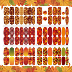 TailaiMei fall grid pattern wraps for chic autumn nails