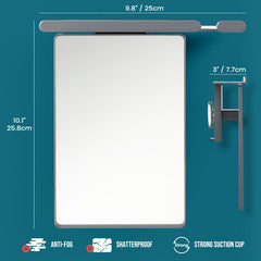 TAILI shower mirror razor holder storage demonstrates convenient placement for grooming essentials