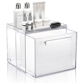 TAINESS disposable towels storage box front view shows organized bathroom storage and easy access.