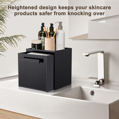 TAINESS wall-mounted acrylic box saves counter space in bathroom