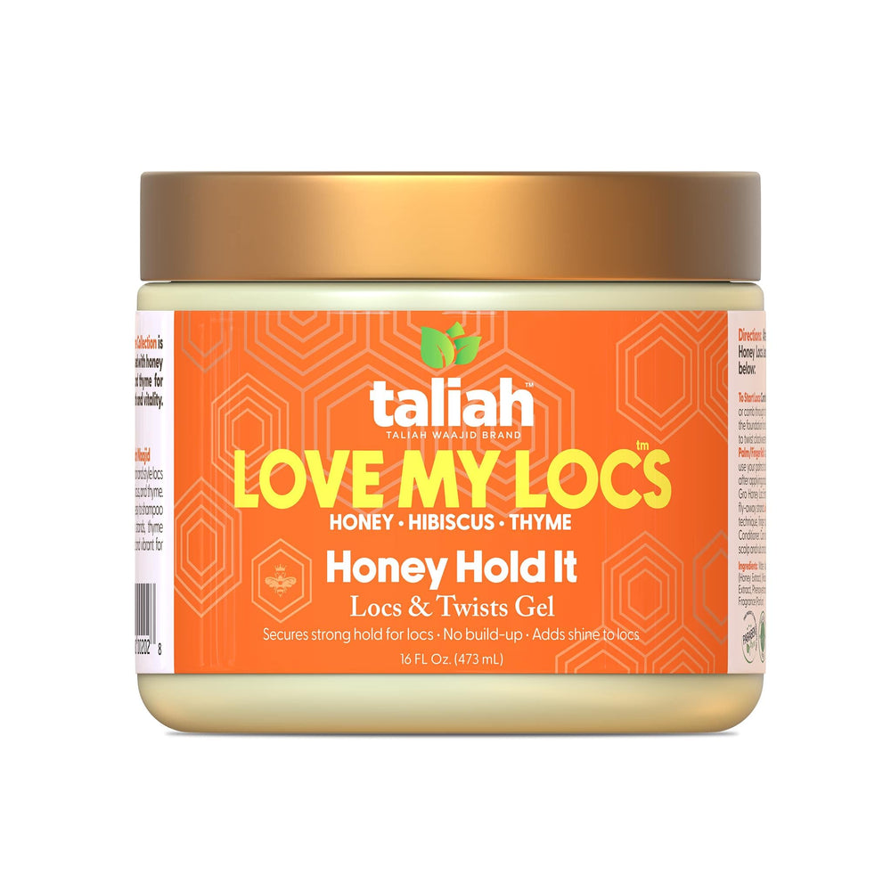 Taliah Waajid Honey Hold It Locs and Twists Gel bottle for hydration and flexible styling