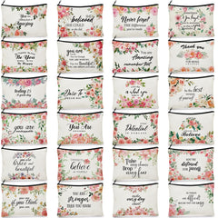 Talltalk pink flower makeup bag collection with vibrant floral print for travel organization
