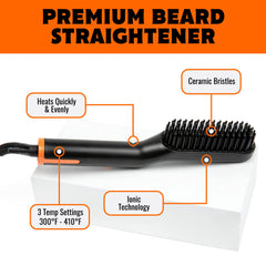 TAME THE WILD ionic heated comb provides even heat for fast grooming.