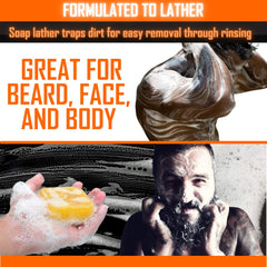 Tame The Wild beard wash with walnut exfoliation for pore cleansing