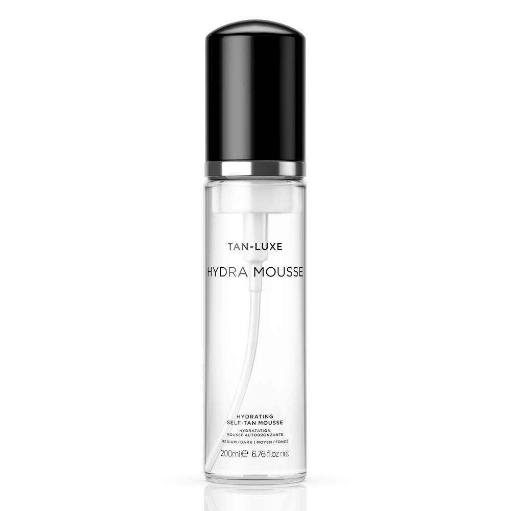 TAN-LUXE Hydra Mousse foam-application for smooth, even-toned tan.