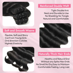 1B natural black Tandulo hair extensions worn to add length