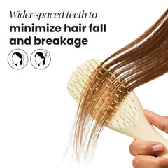 Tangle Teezer on wet hair demonstrates pain-free detangling with conditioner