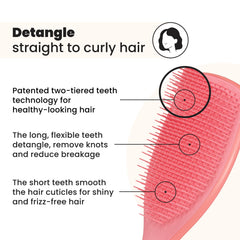 Tangle Teezer Large Ultimate Detangler teeth detail showing two-tiered design