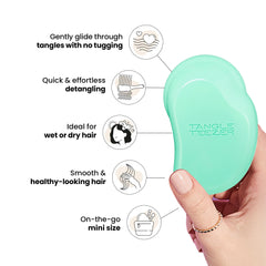 Tangle Teezer Original Detangler Paradise Green close-up teeth glide smoothly through hair