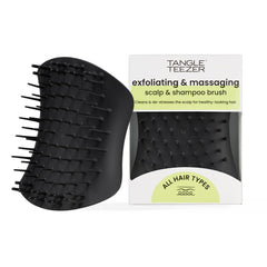 Tangle Teezer scalp brush exfoliate removes buildup for a cleaner scalp.