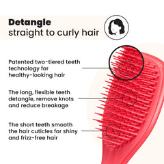 Tangle Teezer Ultimate Detangler closeup highlighting knot removal capability