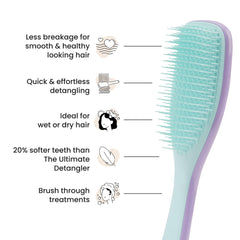 Tangle Teezer wet-hair detangling use demonstrated on tangled hair for easier styling
