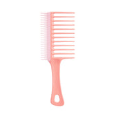 Tangle Teezer Wide Tooth Comb Peach ergonomic handle for comfortable detangling.