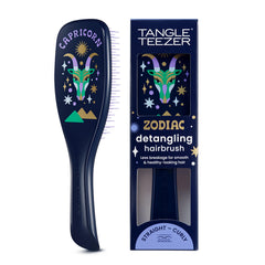 Tangle Teezer Zodiac Capricorn artwork on detangler for stylish gentle detangling daily.