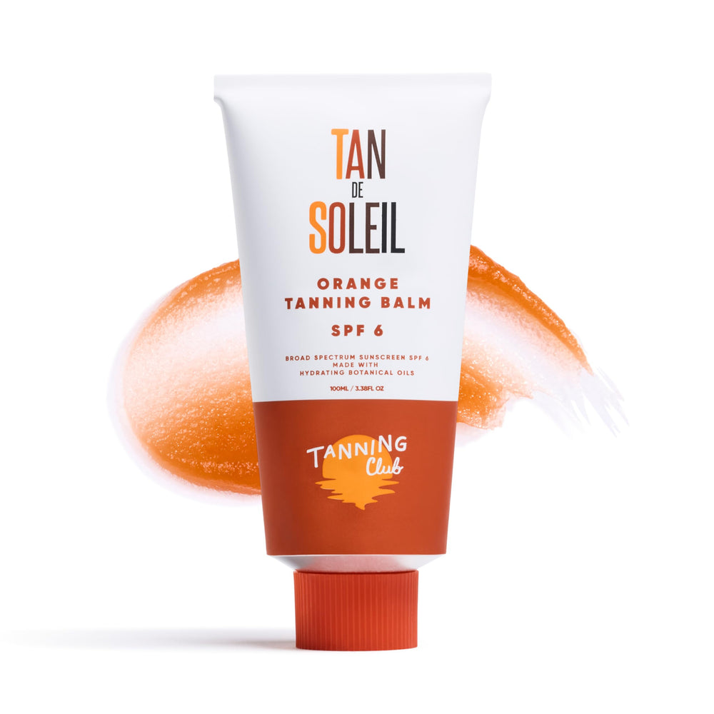 Tanning Club Tan De Soleil Orange Gel bottle shows lightweight formula for sun-kissed glow