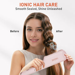 TANSHINE curling iron ceramic barrels in action for smooth styling