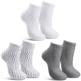 Tarpop Aloe Socks gray pair on feet ready for nightly pampering and hydration