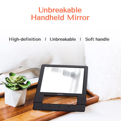 TASALON Hand Mirror suitable for shower and makeup routines with water friendly grip.