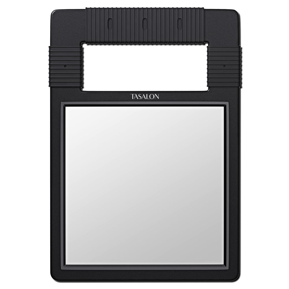 TASALON Hand Mirror with unbreakable glass for crystal clear reflection.