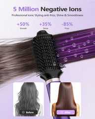Tasneem rotating hair-dryer brush 1.5 inch for voluminous ends