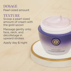 TATCHA Ageless Enriching Renewal Cream product application scene showcasing quick, luxurious nourishment.