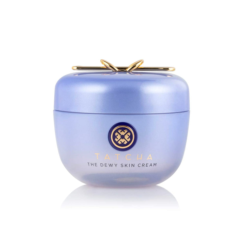 TATCHA Dewy Skin Cream jar close-up showing rich hydration for dry skin