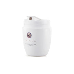 TATCHA Rice Polish Classic foam texture demonstrates creamy lather for smooth polishing.