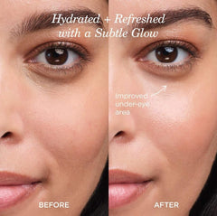 TATCHA The Serum Stick makeup refresh creates a dewy cushion.