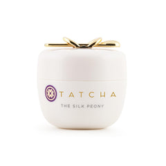 TATCHA Silk Peony Eye Cream jar showing luxurious packaging.