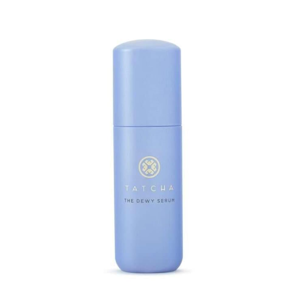 Tatcha The Dewy Serum bottle closeup highlighting luminous hydration