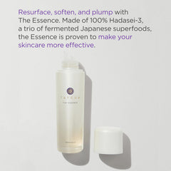 Tatcha The Essence closeup texture highlighting fermented nutrients for skin vitality.