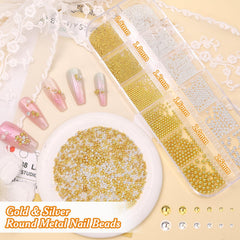 Tatiwoo nail art chains metal beads close-up highlighting versatile acrylic nail designs.