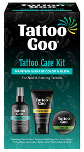 Tattoo Goo Aftercare Kit antimicrobial soap bottle—gentle cleansing for new ink.