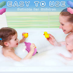 Tatuo baby bath sponge blue—durable, reusable sponge for long-lasting toddler bathing routines.