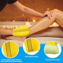 Tatuo Korean exfoliating mitt in rose-red offers spa-like at-home exfoliation