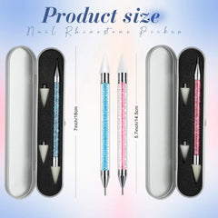 Tatuo nail-art decoration tool with wax-pick tip for gem placement.
