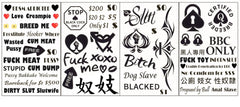 Tavens BBC Queen of Spades tattoo sheet 15x21cm, close-up vibrant designs for temporary art.