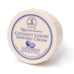 Taylor of Old Bond Street Coconut shaving cream bowl ready for a smooth shave