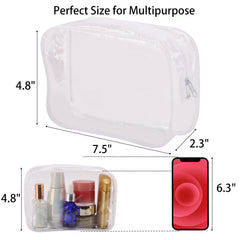 Tbestmax clear PVC material bags for easy item visibility during travel