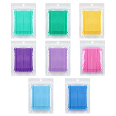Tbestmax disposable micro brushes with color-diameter variety for precise makeup cleanup