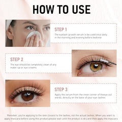 Tbexem Daislashes Serum application line draws along lash line for nighttime care.