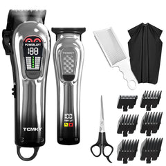 TCMKY hair clipper front view shows ergonomic grip for precise cuts