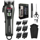 TCMKY hair clippers silvery body showing cordless convenience for home grooming