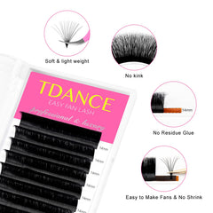 TDANCE Easy Fan Lashes curl options for customized lash looks.