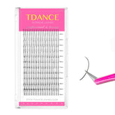 TDANCE Spikes lash extensions closeup in matte black for bold volume.