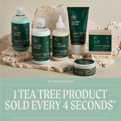 Tea Tree Forming Cream texture close-up reveals smooth consistency for effortless styling.