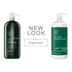 Tea Tree Lavender Mint Moisturizing Shampoo foam closeup shows rich lather for gentle cleansing.