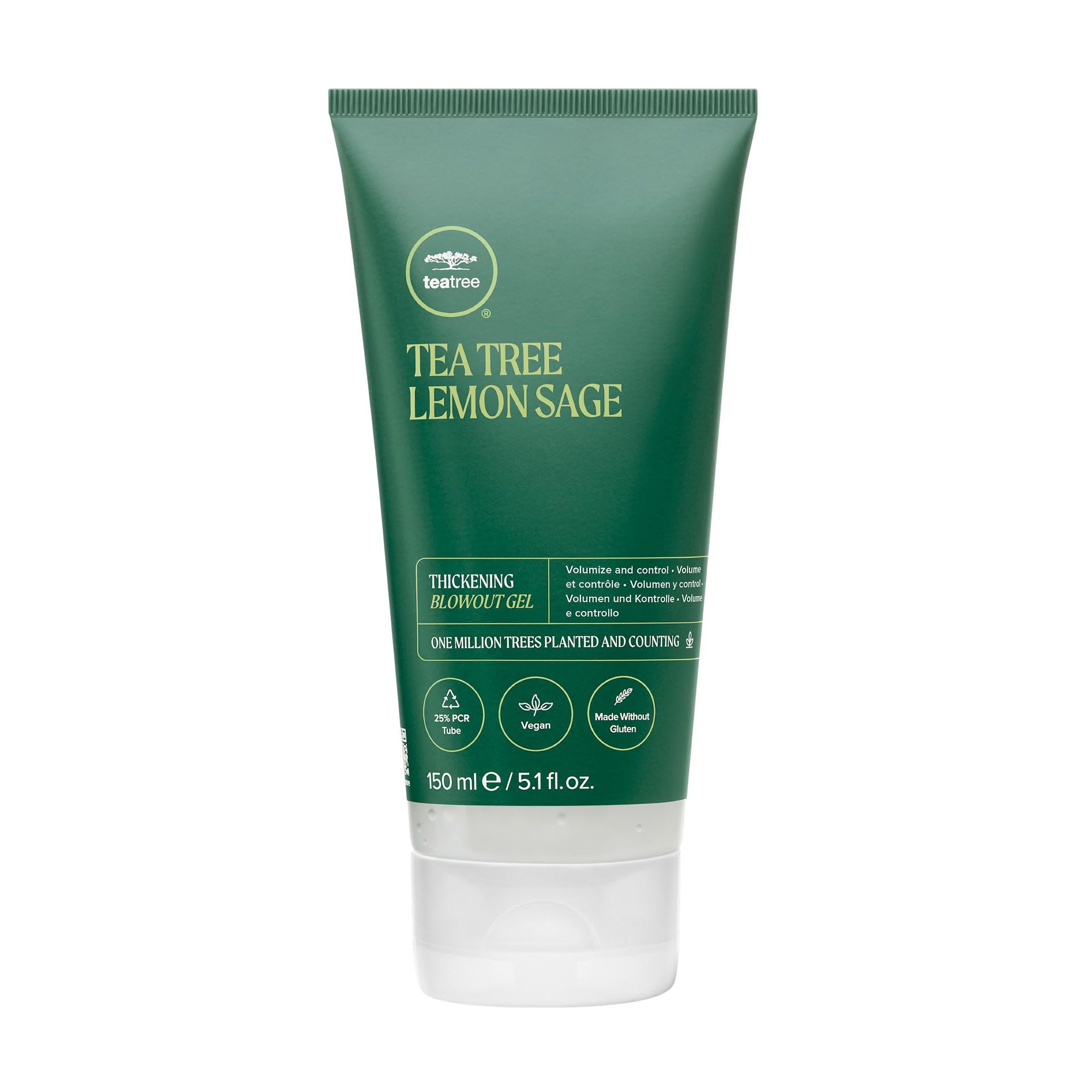Tea Tree Lemon Sage Thickening Blowout Gel bottle for easy styling.